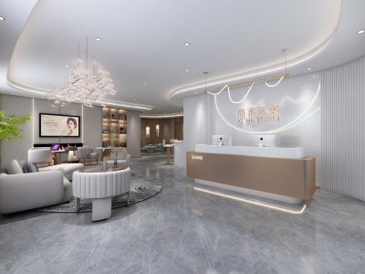 现代美容医院3D模型下载